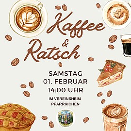 Banner Vereinsnachmittag mit Kaffee und Ratsch