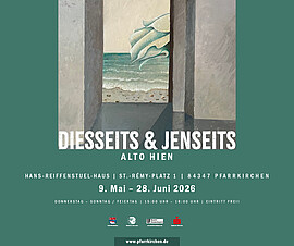 Banner Ausstellung Alto Hien: "Diesseits & Jenseits"