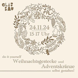 Banner DIY: Weihnachtsgeschenke und Adventskränze selbst gestalten im GLASBAU