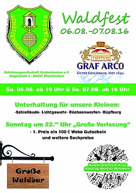 Banner Waldfest der Grubentauber