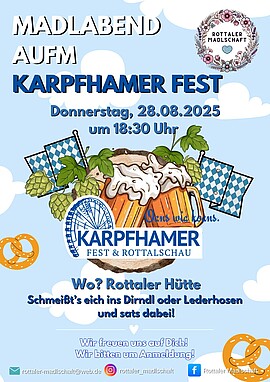 Banner Madlabend aufm Karpfhamer Fest