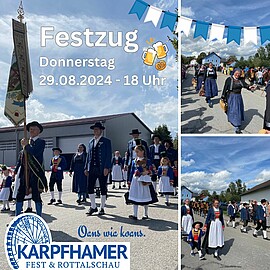 Banner Ausmarsch Karpfhamer Volksfest
