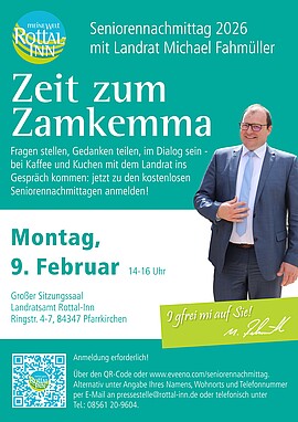 Banner Seniorennachmittag „Zeit zum Zamkemma“ mit Landrat Michael Fahmüller 